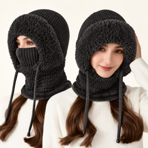 MerryBao 3-in-1 Plush Beanie