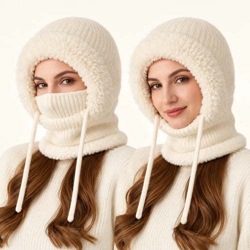 MerryBao 3-in-1 Plush Beanie