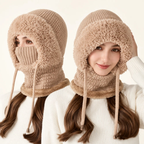 MerryBao 3-in-1 Plush Beanie