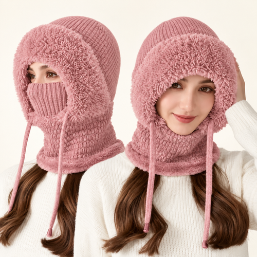 MerryBao 3-in-1 Plush Beanie