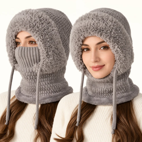 MerryBao 3-in-1 Plush Beanie